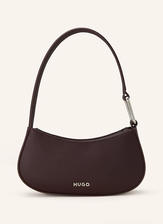 HUGO Hobo bag TERRAH DARK BROWN