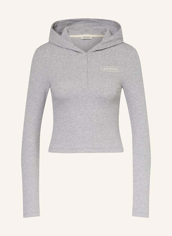 GUESS JEANS Strick-Hoodie GRAU