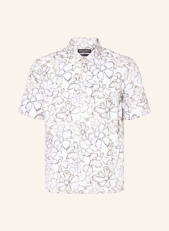 Marc O'Polo Kurzarm-Hemd Regular Fit WEISS/ DUNKELBLAU/ BEIGE