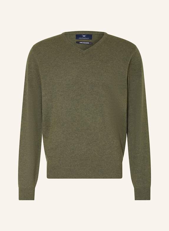 STROKESMAN'S Cashmere-Pullover OLIV