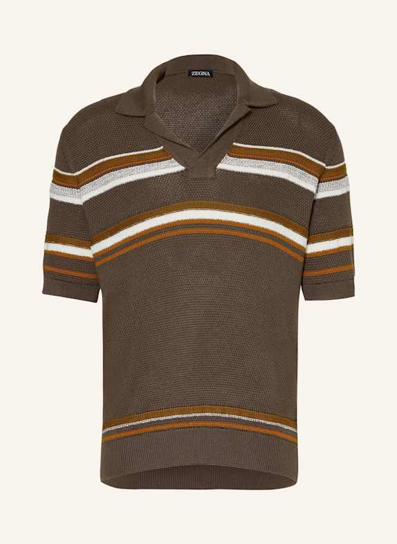 ZEGNA Maharishi Military Jackets with silk BROWN/ DARK ORANGE/ WHITE