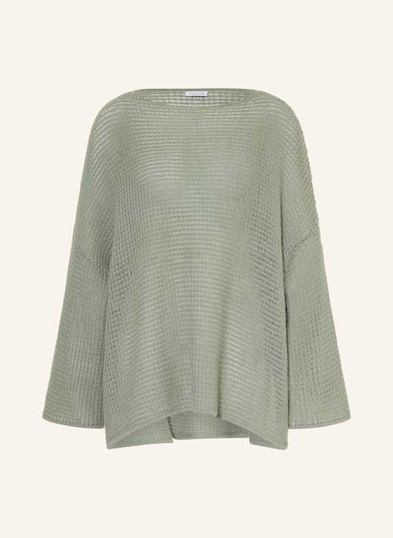 MRS & HUGS Sweter oversize z kaszmirem KHAKI