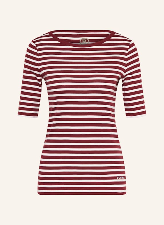 BOGNER T-shirt LOUNA DARK RED/ WHITE