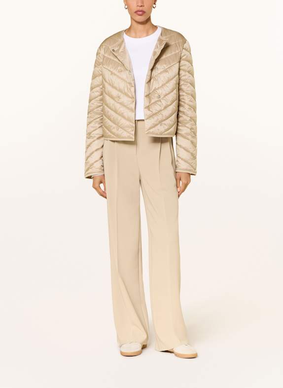 BOSS PRANELLA quilted jacket BEIGE