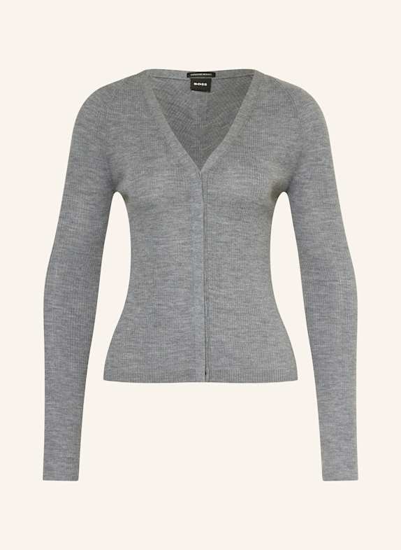 BOSS Strickjacke FRIVA GRAU