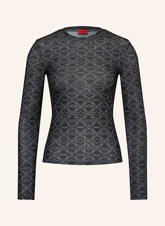 HUGO Longsleeve DIRALINA SCHWARZ/ GRAU