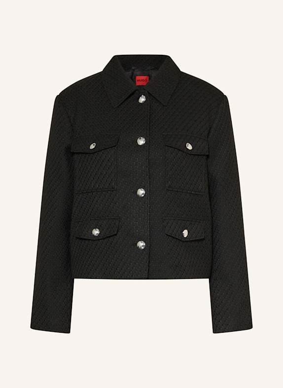 HUGO Tweed-Jacke ALAYNA SCHWARZ