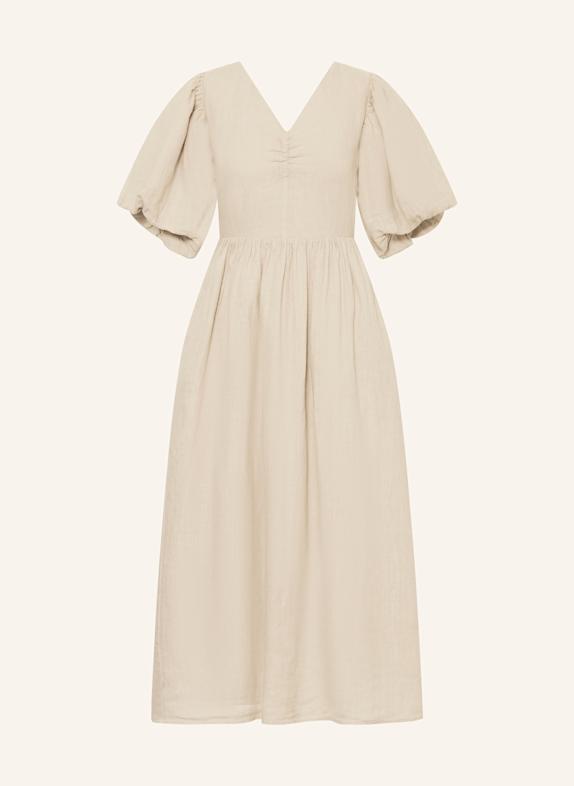 MRS & HUGS Linen dress TAUPE