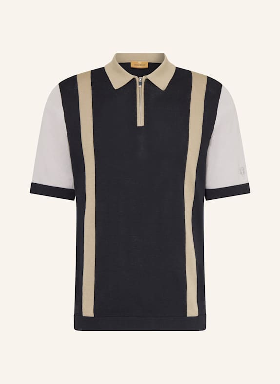 MOS MOSH Gallery Strick-Poloshirt MMGJUSTIN DUNKELBLAU / TAUPE / BLAUGRAU