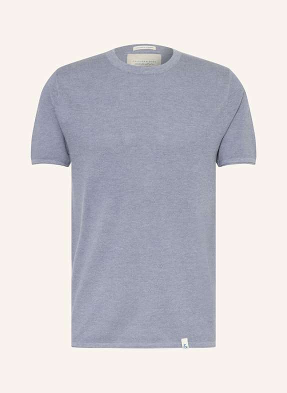 COLOURS & SONS Koszulka z piki SZARONIEBIESKI