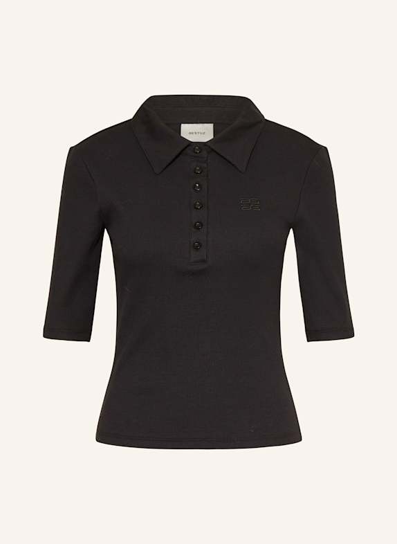 GESTUZ Jersey-Poloshirt GZDREW SCHWARZ