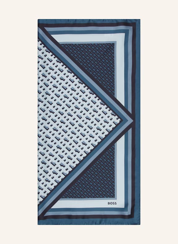 BOSS Seidentuch LAINY DUNKELBLAU/ BLAU/ BLAUGRAU