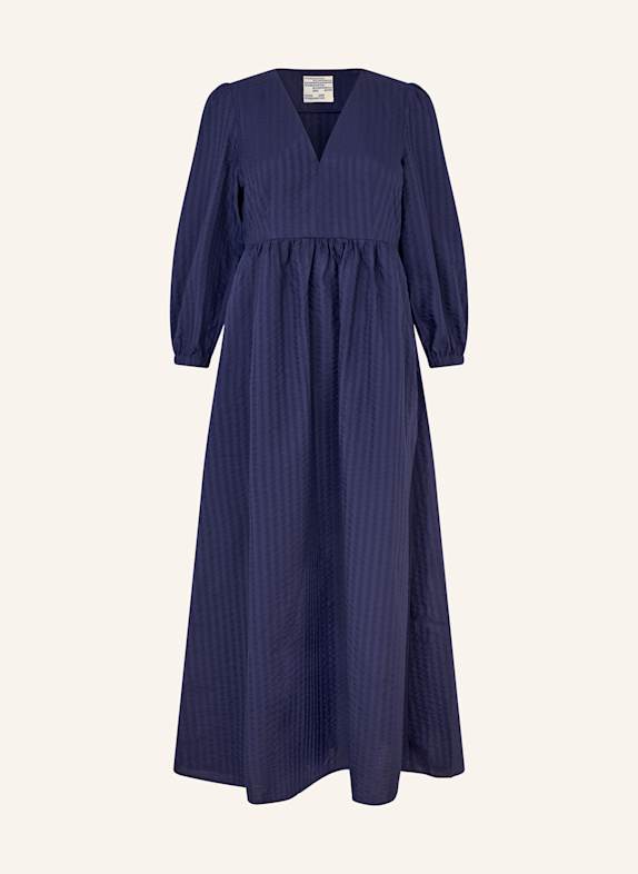 Robe jacquard AMNEH avec fil paillet&eacute Robe AIMEE BLEU FONCÉ