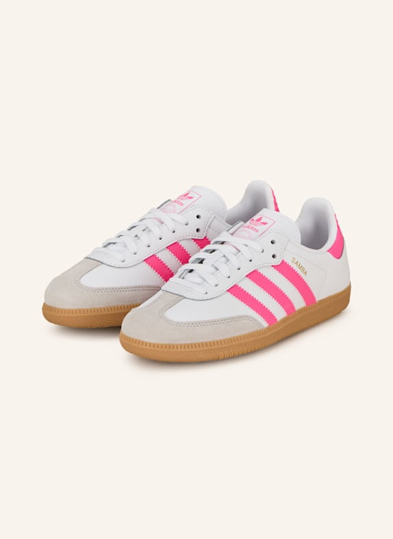 adidas Originals Sneakersy SAMBA OG BIAŁY/ MOCNORÓŻOWY