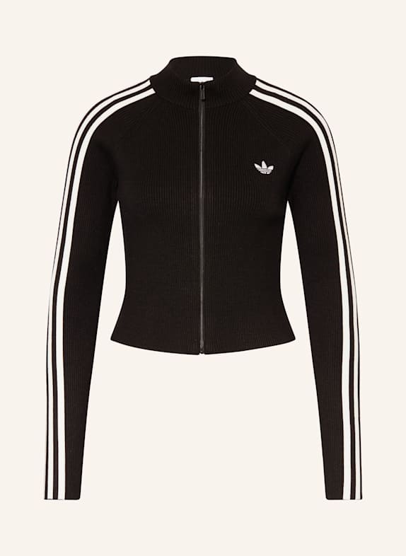 adidas Originals Adicolor 3-Streifen Slim Knit Originals Jacke SCHWARZ/ WEISS