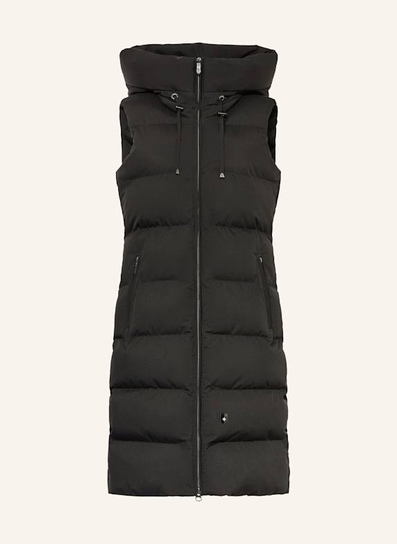 WELLENSTEYN Steppweste GOLDMINE LONG VEST mit DUPONT™ SORONA®-Isolierung SCHWARZ