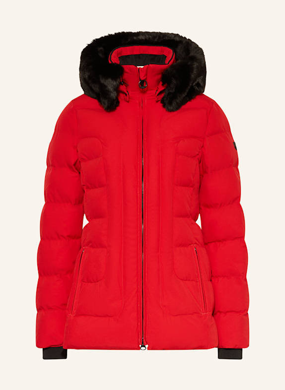 WELLENSTEYN Steppjacke BELVITESSE MEDIUM mit DUPONT™ SORONA®-Isolierung und abnehmbarem Kunstpelz ROT