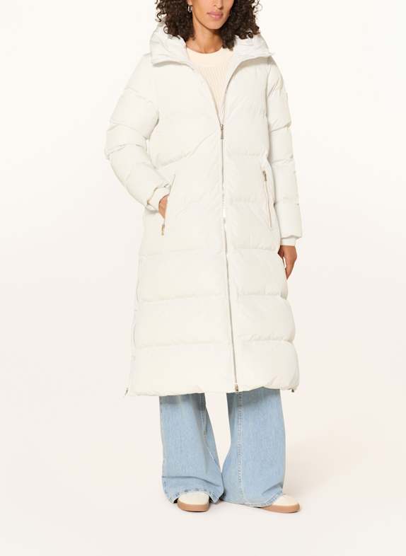 WELLENSTEYN BOUTIQUE EXTRA LONG quilted coat with DUPONT™ SORONA® insulation WHITE