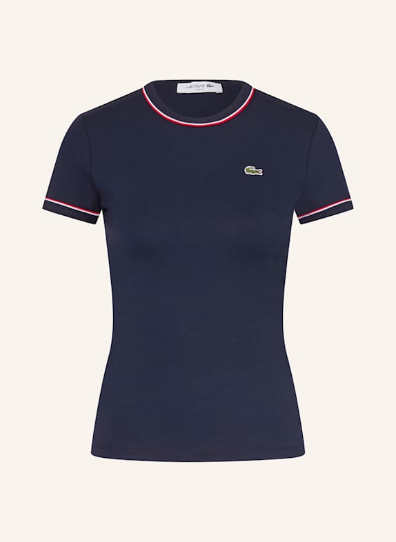 LACOSTE T-Shirt DUNKELBLAU/ ROT/ WEISS
