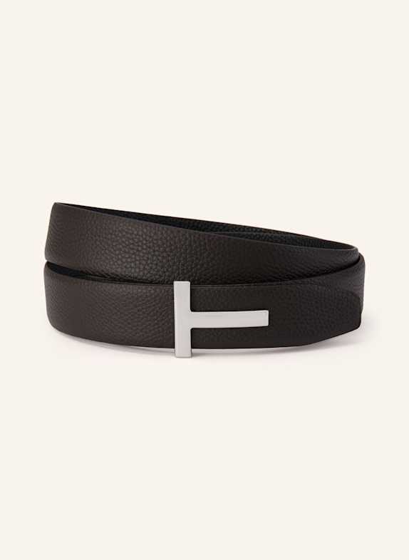 TOM FORD Reversible leather belt DARK BROWN/ BLACK