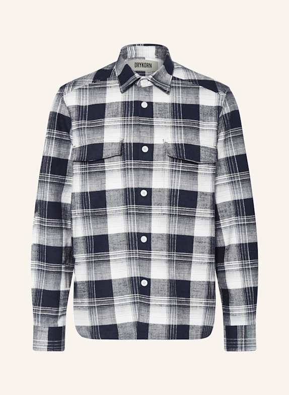 DRYKORN Flanell-Overshirt GUNRAY DUNKELBLAU/ ECRU