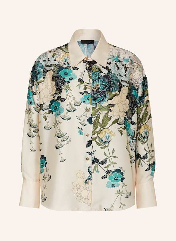 LIU JO Shirt blouse CREAM/ GREEN/ BLUE