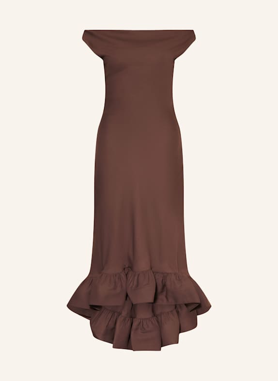 MALINA Kleid ALIA mit Volants BRAUN
