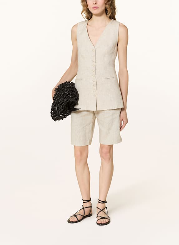 MALINA Blazerweste CILO aus Leinen BEIGE