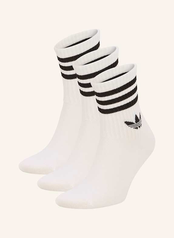 adidas Originals 3er-Pack Socken 3-STREIFEN CREW WHITE/WHITE/WHITE