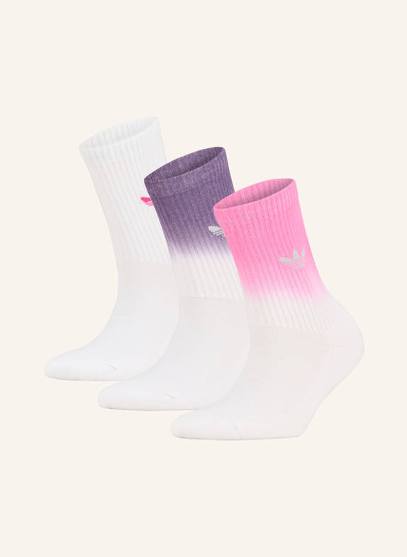 adidas Originals 3er-Pack Socken OMBRE CREW WHITE/SELUFU/AURPLU