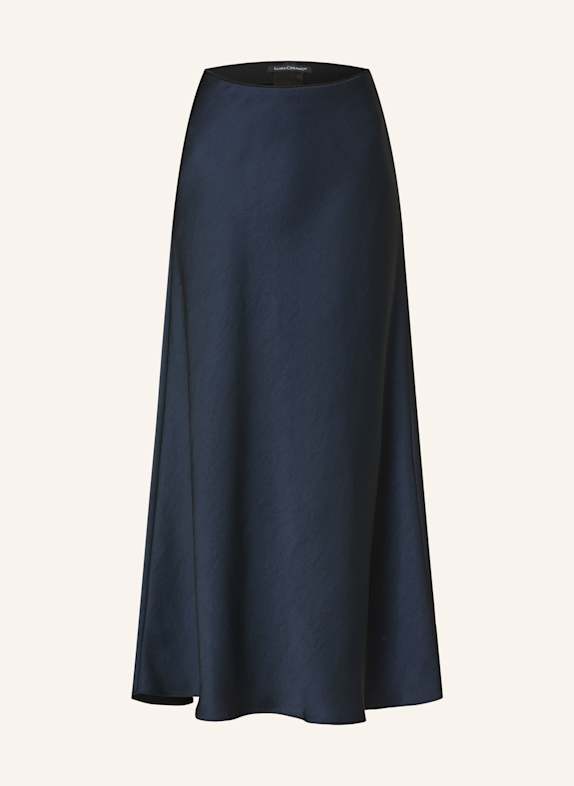 LUISA CERANO Satin skirt DARK BLUE
