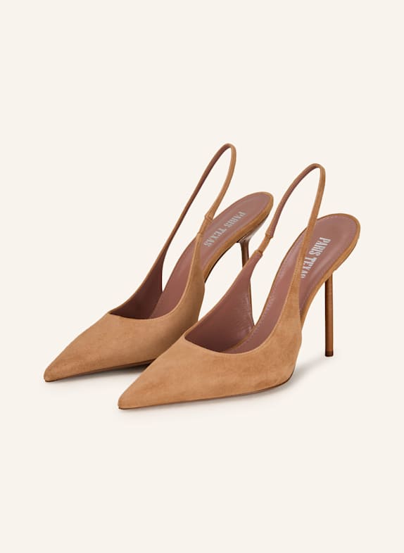 PARIS TEXAS Slingback pumps LIDIA COGNAC