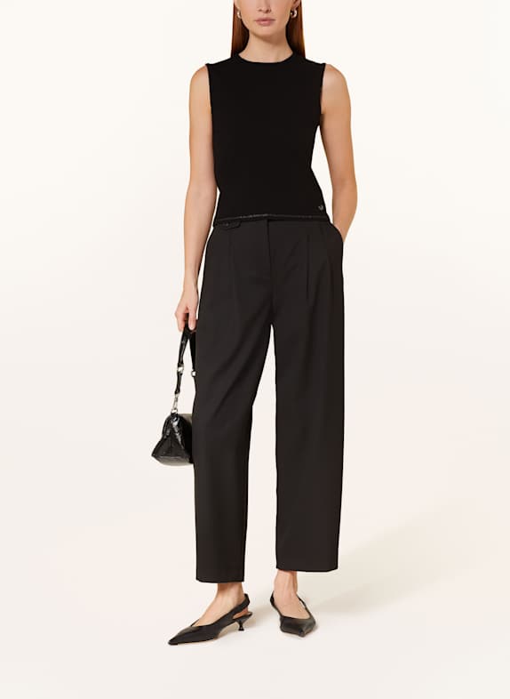 MARC CAIN Top mit Glitzergarn SCHWARZ