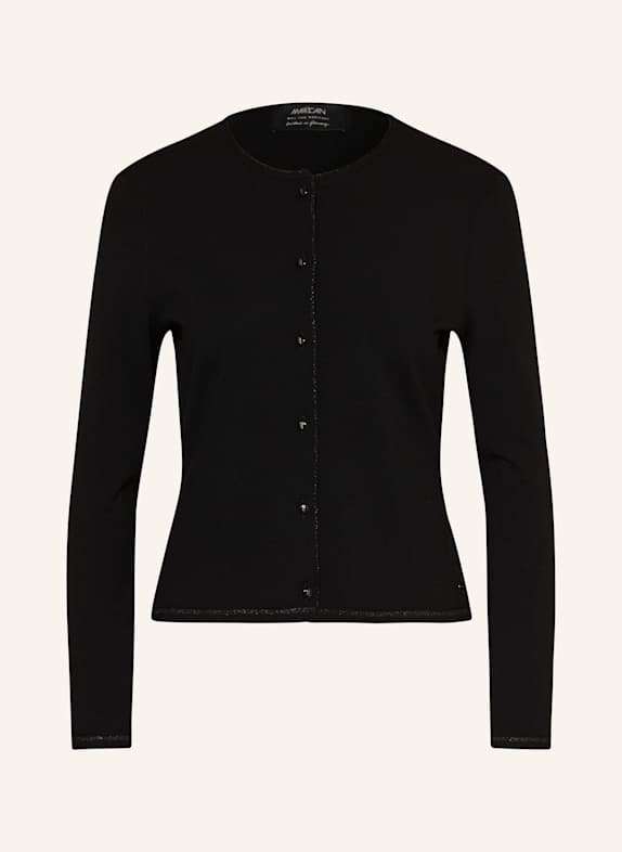 MARC CAIN Strickjacke mit Glitzergarn SCHWARZ