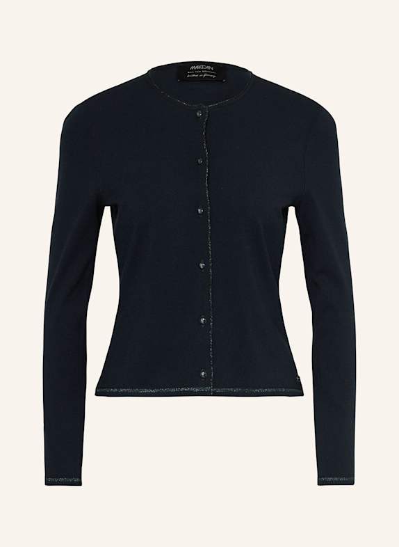 MARC CAIN Strickjacke mit Glitzergarn DUNKELBLAU