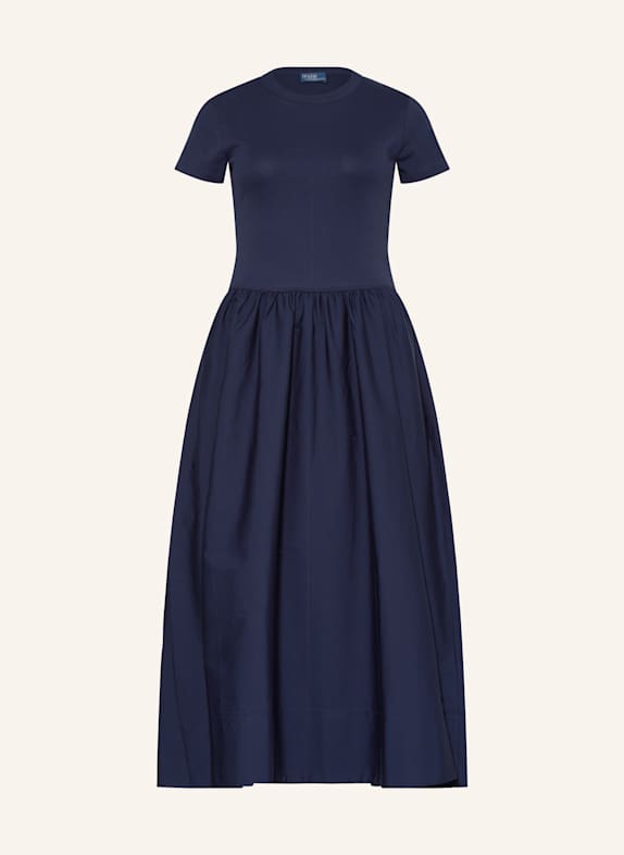 POLO RALPH LAUREN Dress in mixed materials DARK BLUE
