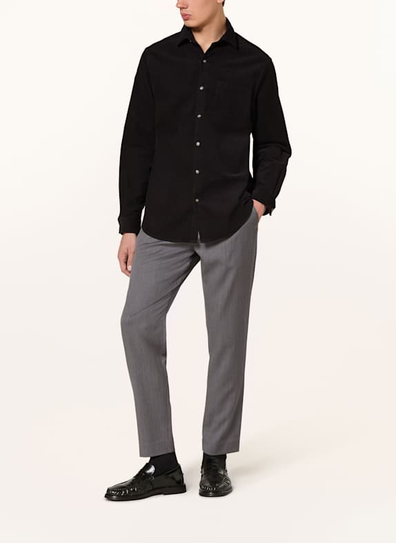 PAUL Cordhemd Comfort Fit ZWART