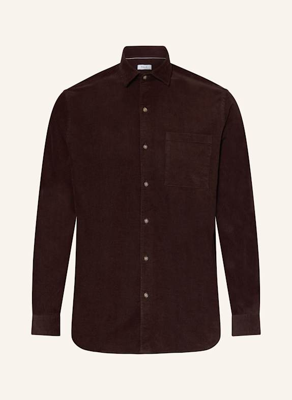 PAUL Chemise en velours côtelé Comfort Fit MARRON FONCÉ