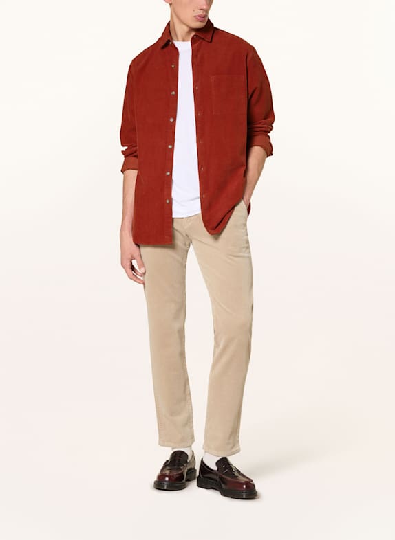 PAUL Cordhemd Comfort Fit DONKERROOD