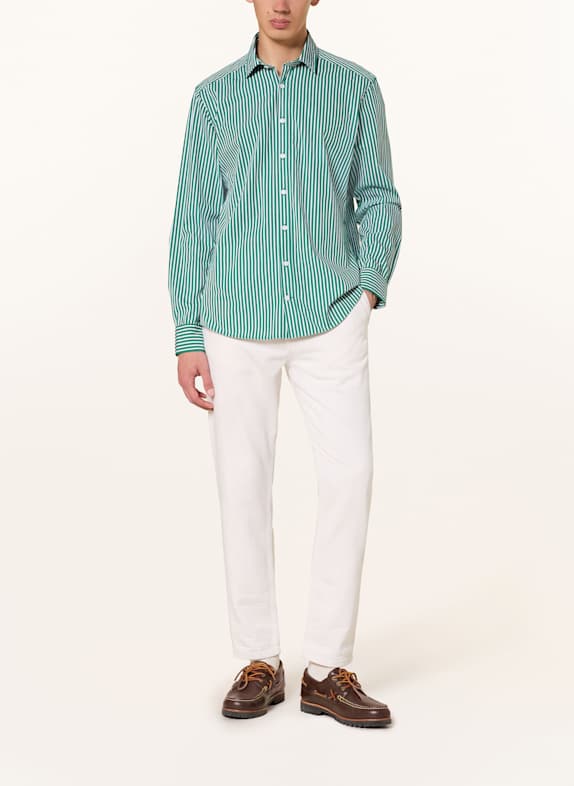 STROKESMAN'S Overhemd Regular Fit WIT / GROEN