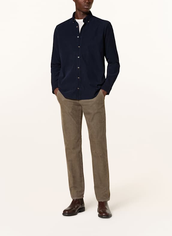 STROKESMAN'S Cordhemd Regular Fit DUNKELBLAU