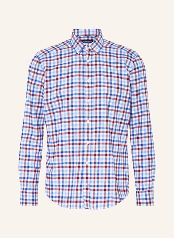 STROKESMAN'S Shirt regular fit BLUE/ LIGHT BLUE/ DARK RED