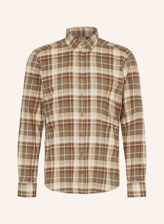 STROKESMAN'S Shirt regular fit OLIVE/ BEIGE
