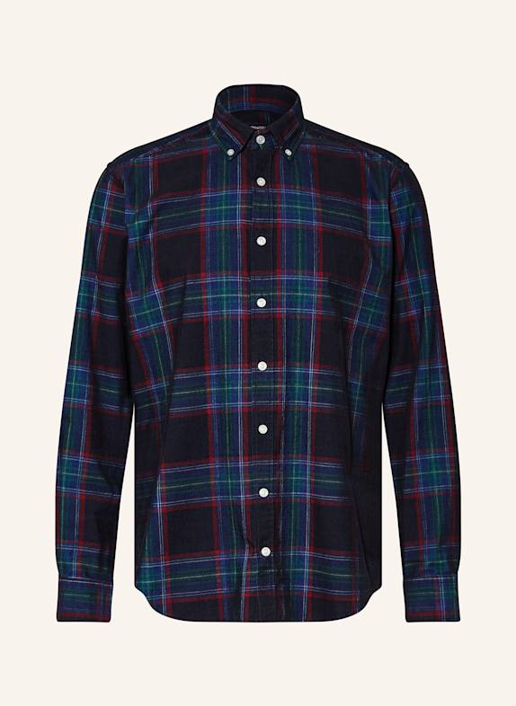 STROKESMAN'S Cord shirt regular fit DARK BLUE/ DARK RED/ GREEN
