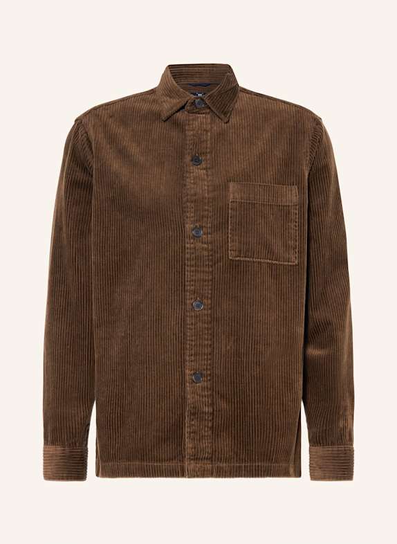 STROKESMAN'S Cord shirt regular fit BROWN