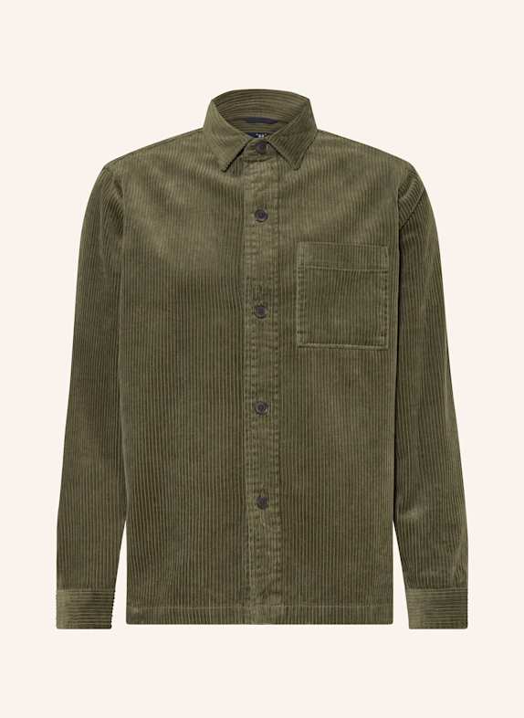 STROKESMAN'S Cord shirt regular fit OLIVE