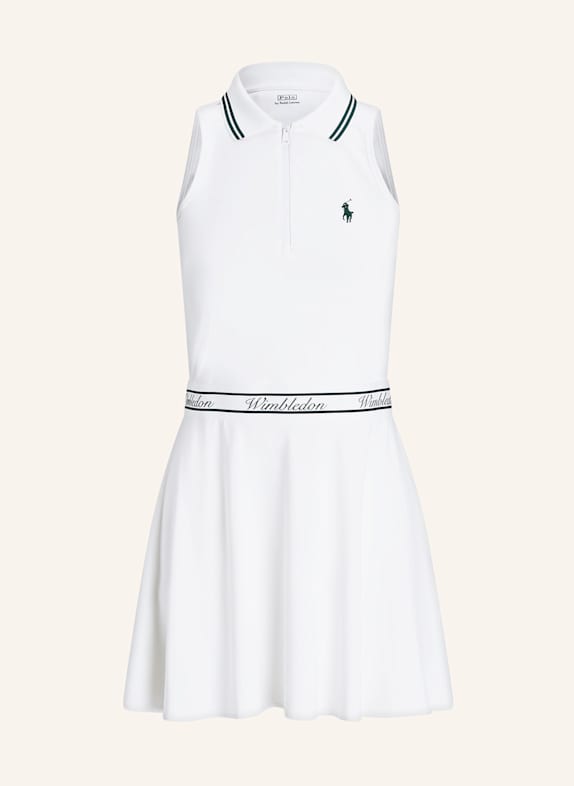 POLO RALPH LAUREN Jerseykleid WEISS/ DUNKELGRÜN
