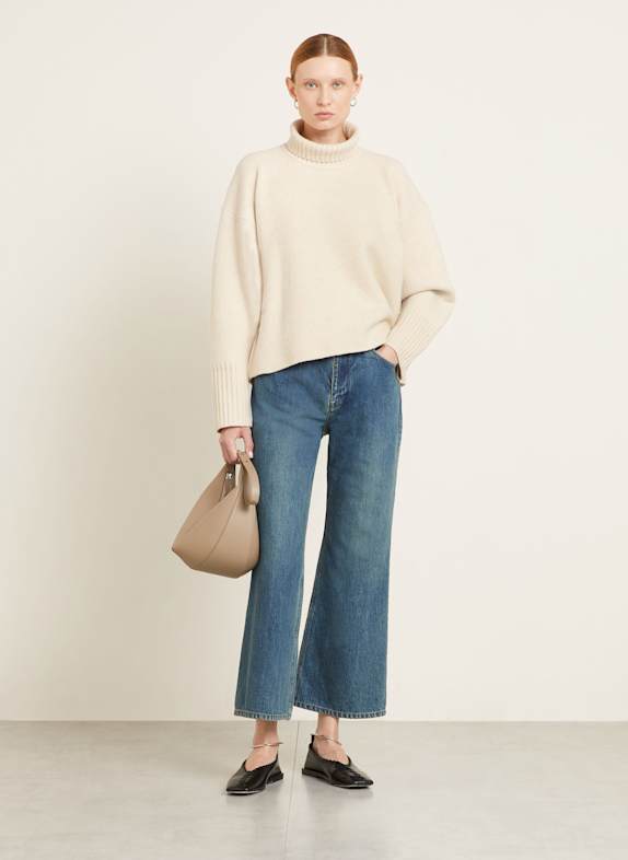Proenza Schouler Trui met col SANDRA met kasjmier ECRU