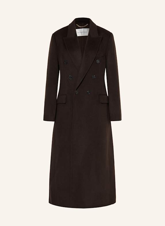 VICTORIA BECKHAM Wool coat DARK BROWN