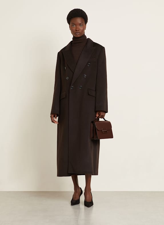 VICTORIA BECKHAM Wollmantel DUNKELBRAUN